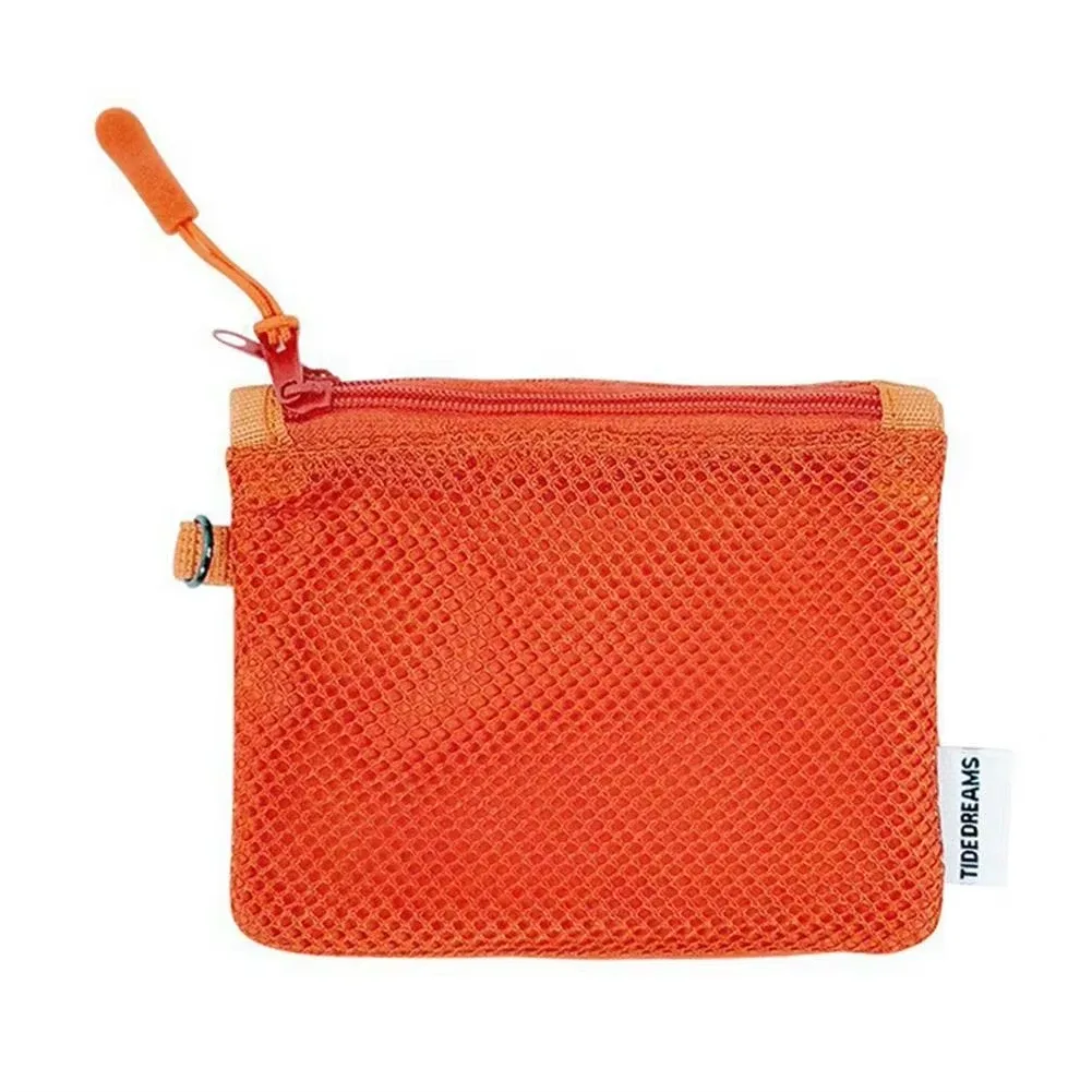 sacs de rangement en maille double couche, trousse de maquillage de voyage portable avec fermeture éclair, mini organisateur de cosmétiques et articles de toilette, sac simple pour papeterie