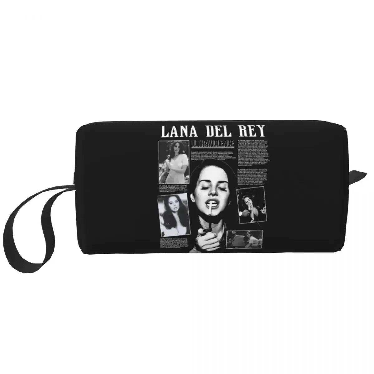 sac de maquillage singer lana del rey hip pop music, organisateur de cosmétiques, trousse de rangement, sac de voyage pour femmes, trousse à crayons