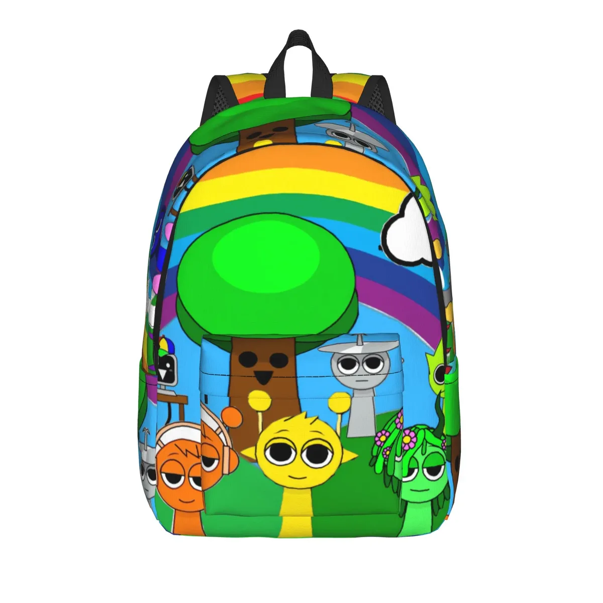 sac à dos s-sprunkis pour étudiants, sacs à dos imprimés en polyester, sacs de lycée à la mode, sac à dos coloré pour randonnée