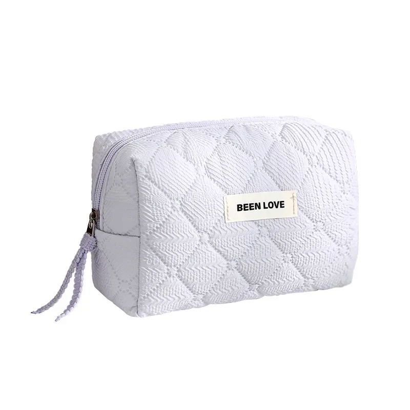 nouveau sac de rangement octogonal pour maquillage, pochette de voyage, sac de rangement de couleur unie, grande capacité, sac cosmétique haut de gamme.
