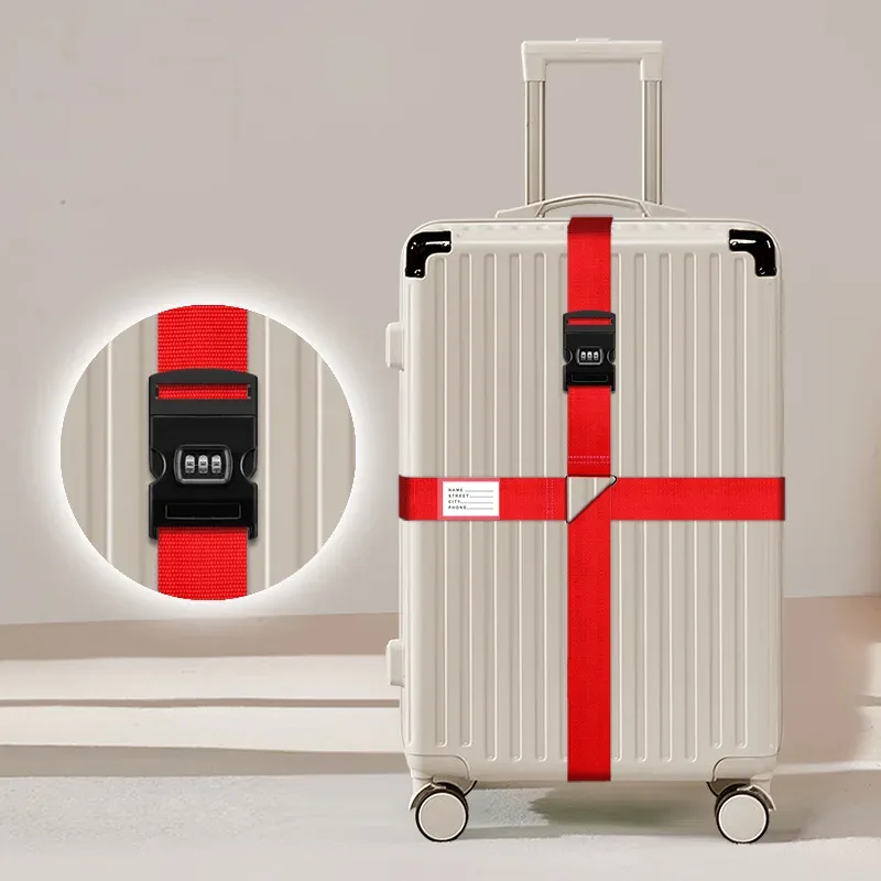 sangles à bagages avec cadenas à combinaison, sangles épaissies pour valises et chariots, sangles à cadenas à combinaison pour voyages internationaux