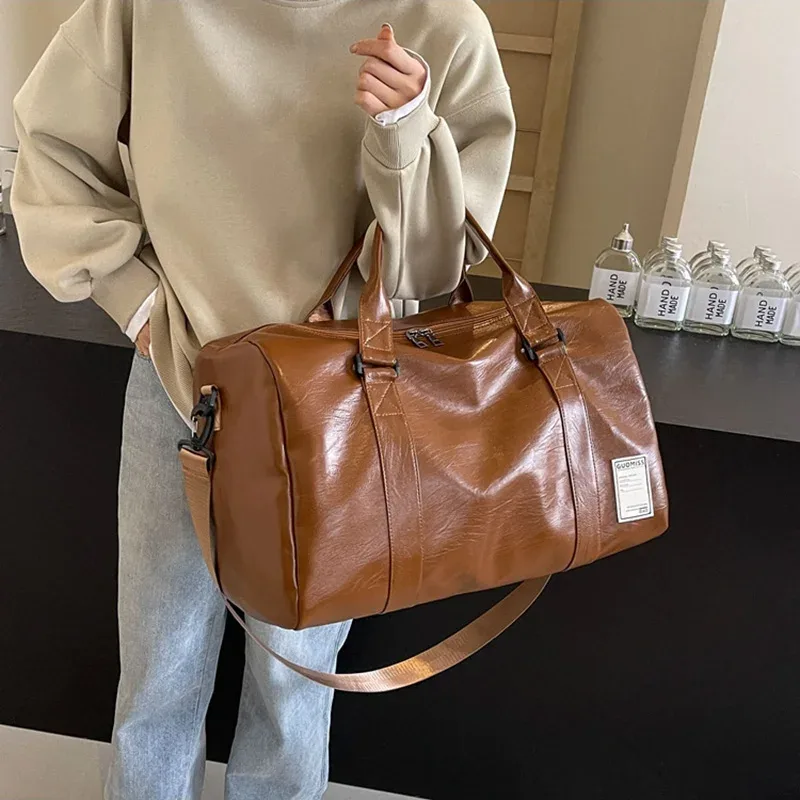 sac de sport en cuir de mode avec paquet de chaussures pour hommes et femmes bagages sac de voyage sport gym fitness sac à main hommes sac à bandoulière