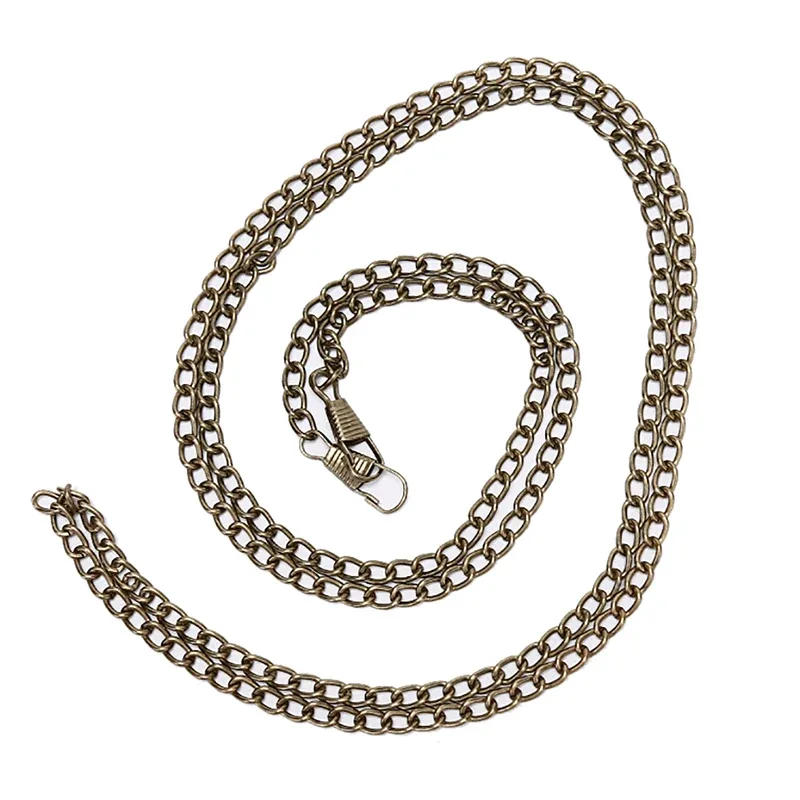 sangles de sacs à bandoulière en métal de 120cm, boucles, pièces de bricolage, accessoires longs