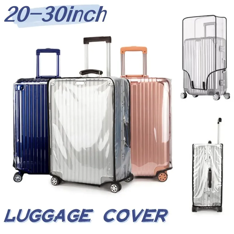 housse de protection transparente en pvc pour bagages, housse de protection étanche pour chariot, épaisse et d