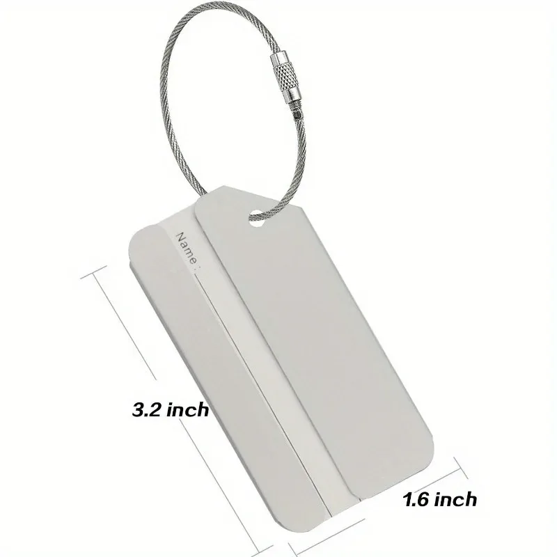étiquettes de bagages en aluminium, 5 pièces, identifiant de bagages de voyage durable avec support sécurisé par fourreur
