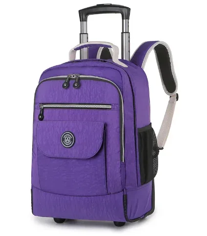 sacs à dos à roulettes pour ordinateur portable, sac à dos à roulettes de voyage étanche, grande capacité, sacs à roulettes pour hommes, bagages, sacs à main, 18 pouces