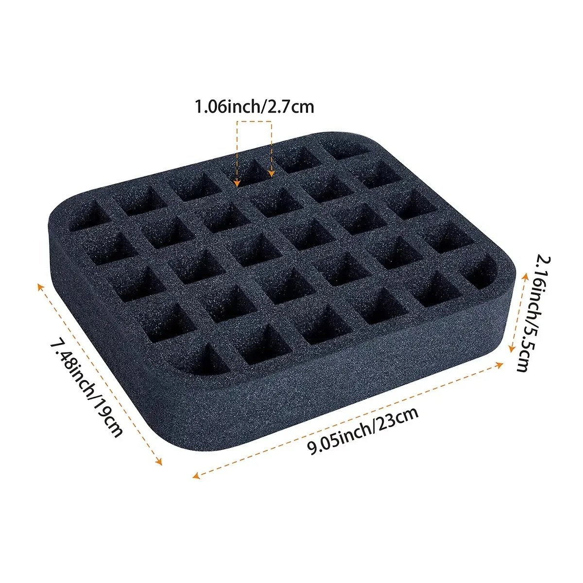 organisateur de rangement amovible à 30 compartiments rembourrés en mousse pour 30 flacons de 15 ml de vernis à ongles ou d'huiles essentielles.