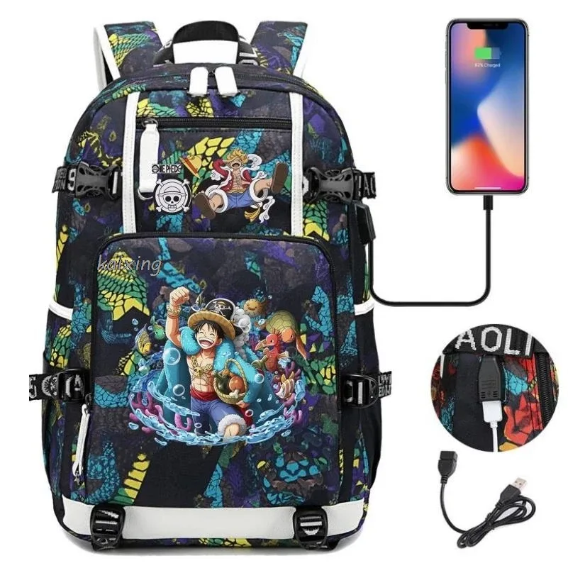 sac à dos brave one piece imprimé, sac à dos camouflage, sac à dos de grande capacité, sac de voyage, sacs d'école décontractés pour adolescents, pour cadeau