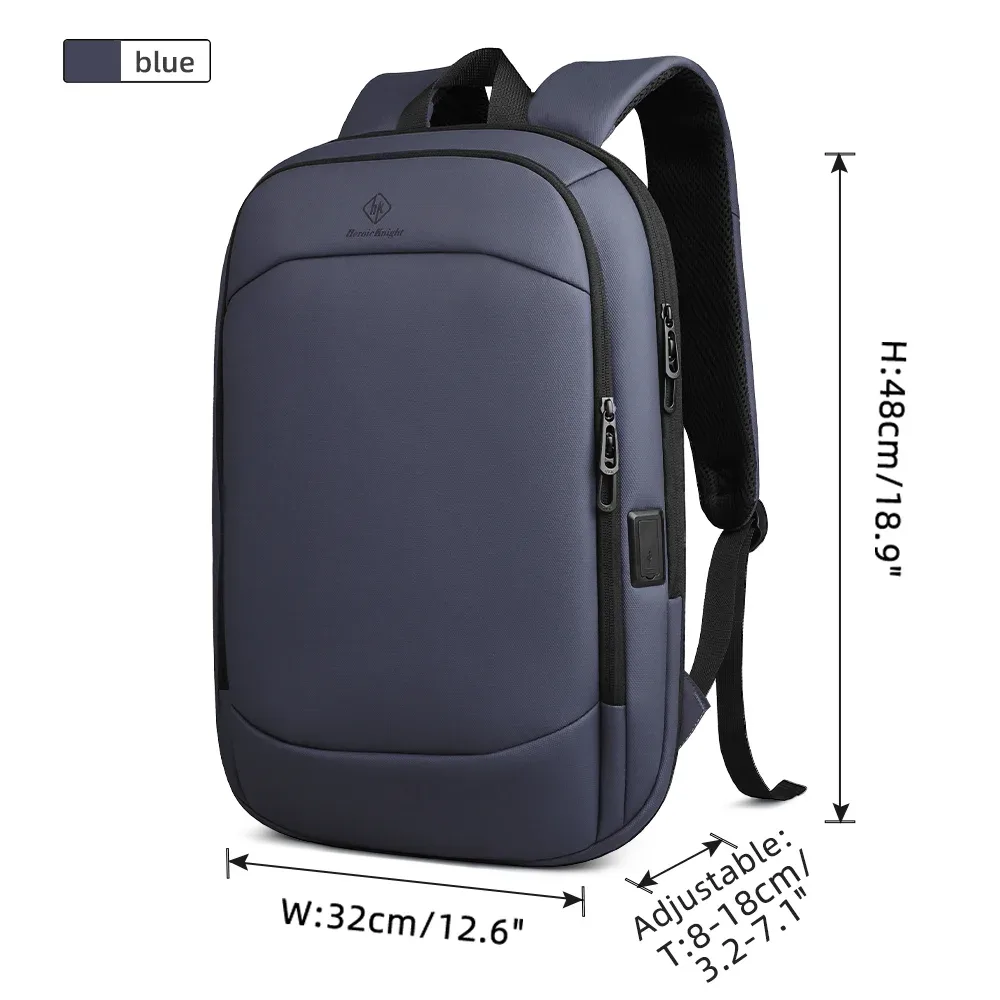 hk business sac à dos pour hommes 17 pouces sac à dos pour ordinateur portable avec port usb mince extensible étanche sac de voyage grand sac d'ordinateur de travail