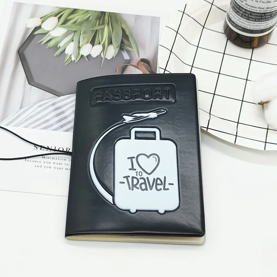 1 pièce, je voyage beaucoup, housse/étui de passeport créatif 3d, accessoires de voyage pour les vols, pour femmes ou hommes, pour étudiants