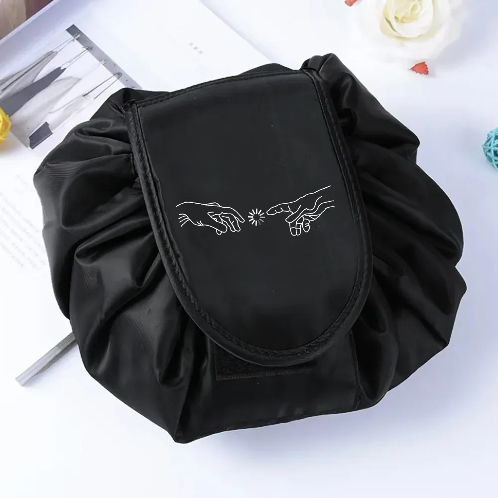 sac de rangement portable étanche pour cosmétiques, sac paresseux de proximité wstring, poudres de maquillage magiques, grande capacité, trousse de beauté de toilette de voyage