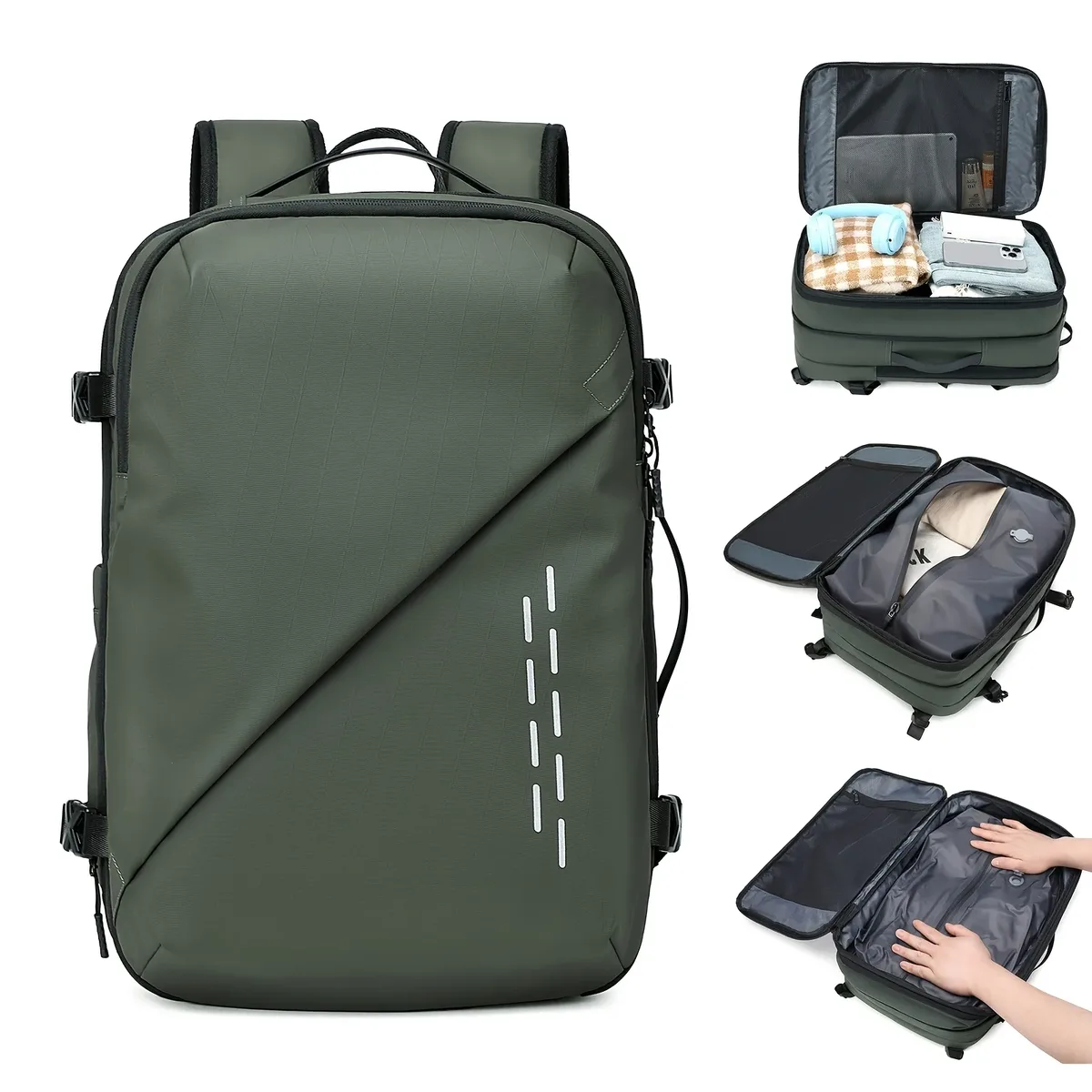 sac à dos de compression sous vide de grande capacité, sac à dos pour ordinateur portable, sac à dos de randonnée de loisirs