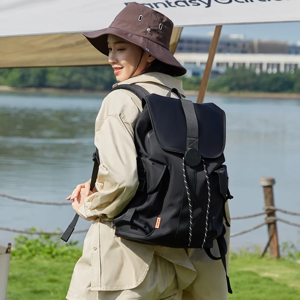 mixi 16 ''sac à dos pour ordinateur portable femmes hommes imperméable léger décontracté week-end sacs de voyage étudiants sac à dos 17 pouces blanc