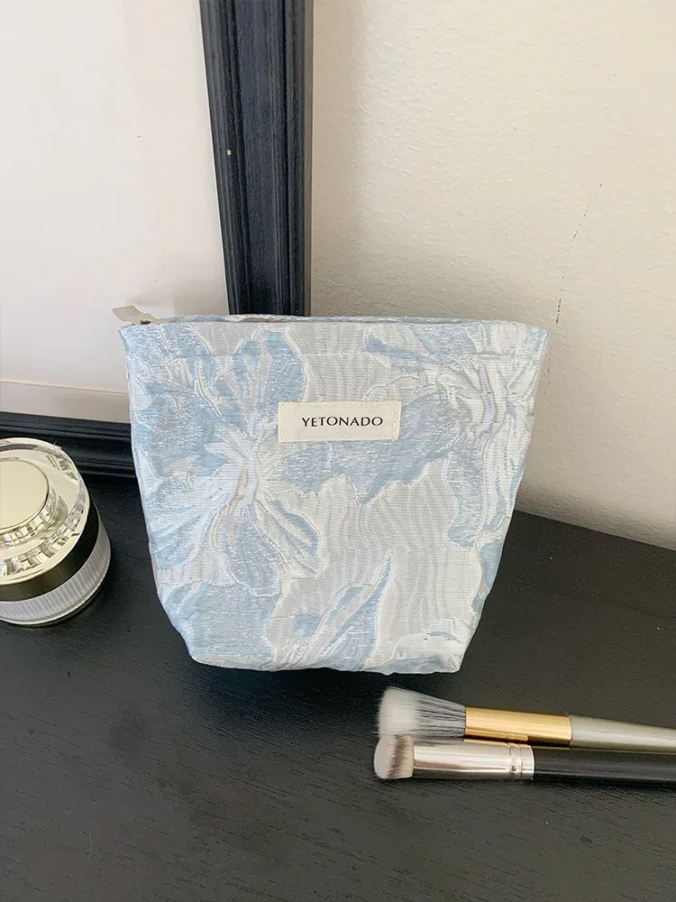 l/m/s relief jacquard sacs de maquillage femmes sac cosmétique femme pochette trousse de toilette pochette de maquillage voyage organisateur cosmétique