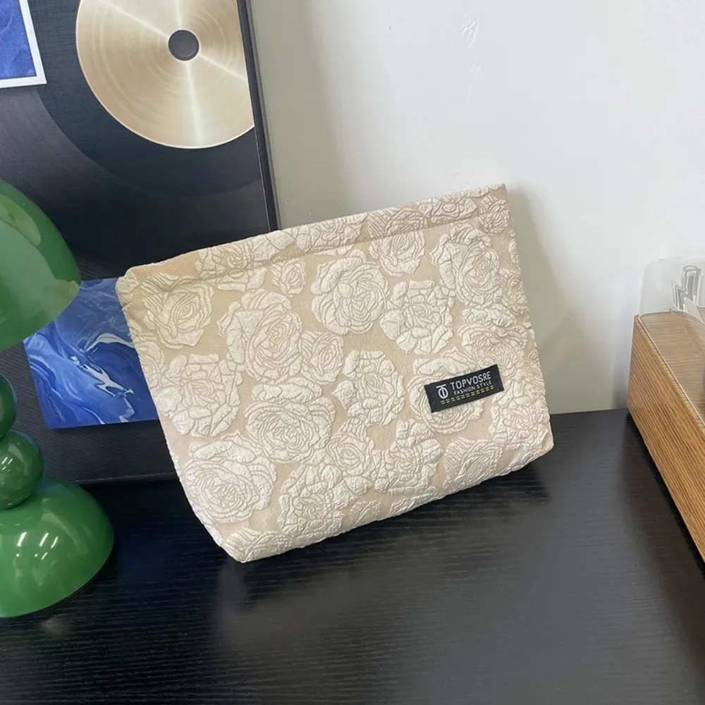 nouveau sac de maquillage à fleurs fermeture éclair grande capacité cosmétique toilette pochette de voyage sac à main de rangement organisateur femmes