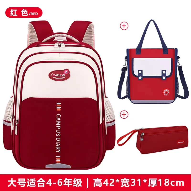 sac à dos 3 pièces/ensemble avec sac à main et trousse à crayons, grande capacité, sac de voyage, sac d'école pour étudiants, sac d'école primaire en nylon imperméable