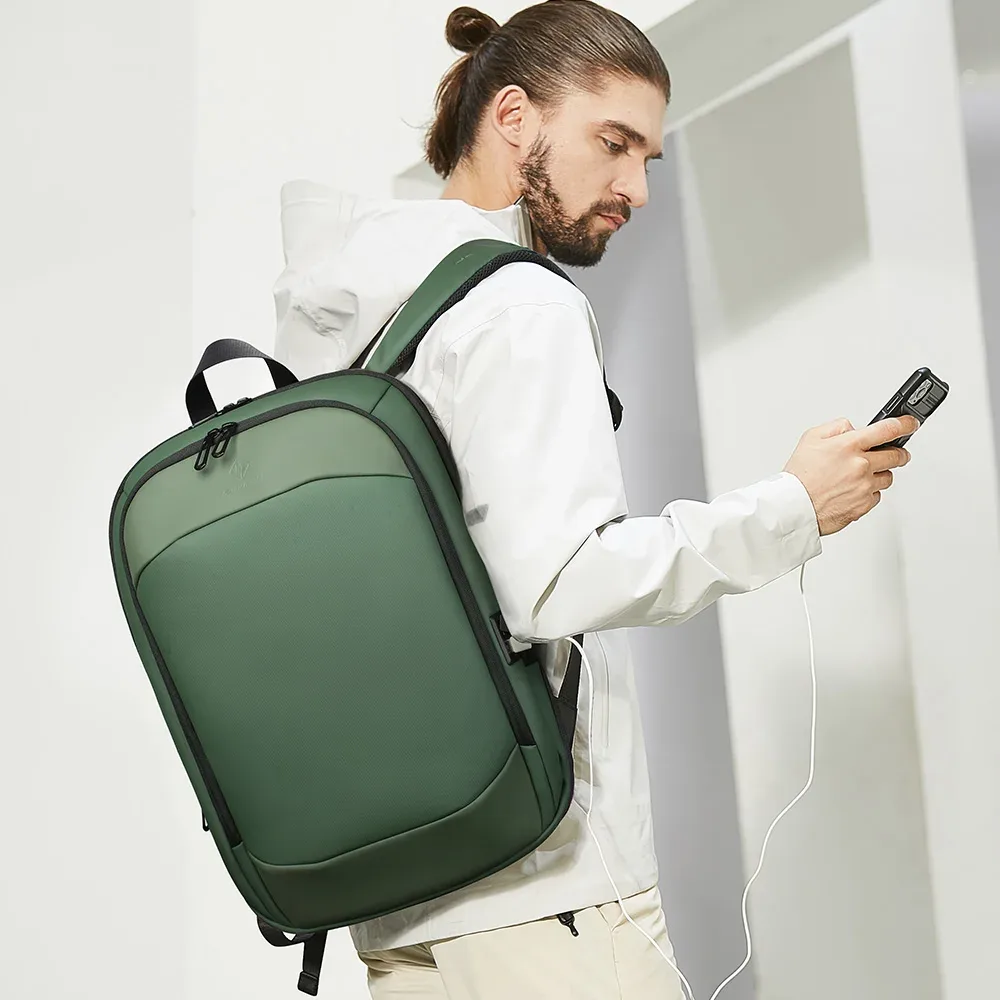 heroic knight-sac à dos d'affaires étanche pour homme et femme, sac pour ordinateur portable mince 17 ", sac d'école de luxe avec usb, fermeture éclair ykk, mode de travail