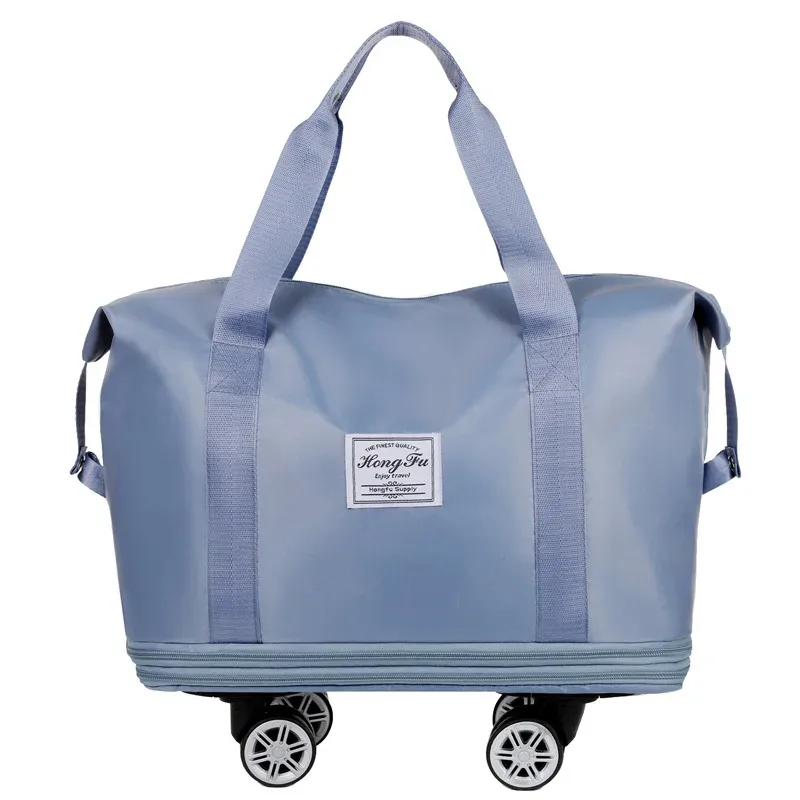 sac de voyage à roulettes spinner wheel, grande capacité, extensible, avec bandoulière, bagage à main pour femme, week-end