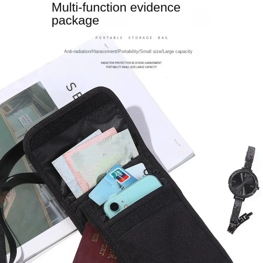 Accessoires de voyage portefeuille de voyage porte-billet en Nylon pochette de cou de voyage fermeture éclair kaki noir porte-passeport familial carte de crédit