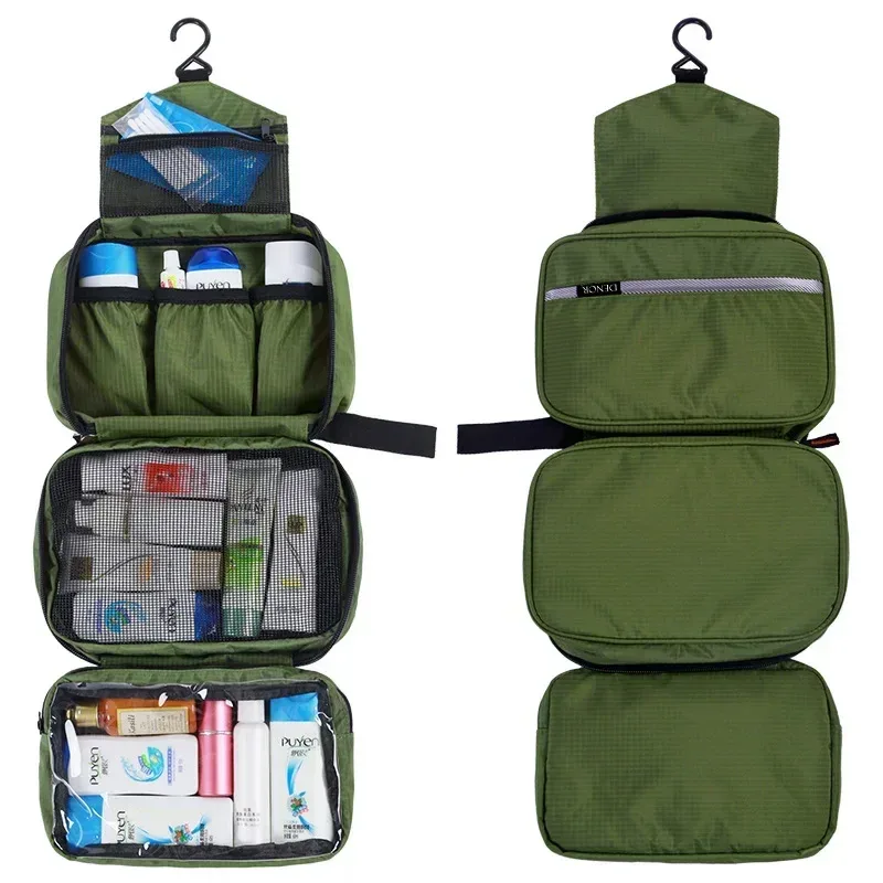 trousse de toilette suspendue pour hommes, grands sacs à cosmétiques imperméables, organisateur de voyage, articles de toilette pour dames, maquillage, toilettes, kit de salle de bain pliable