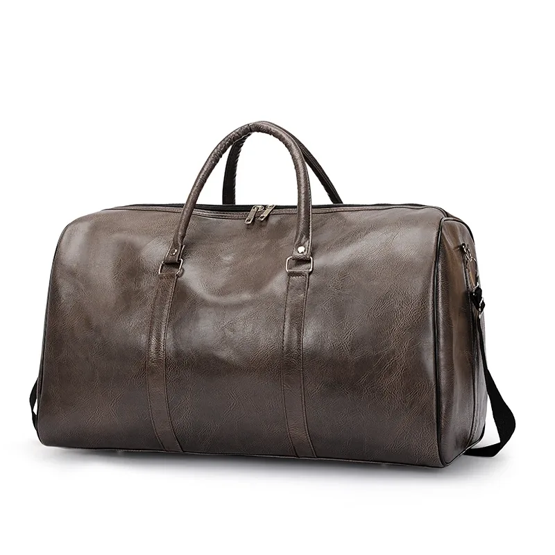 sac de voyage pour hommes, sac à bandoulière en cuir pu, fourre-tout de grande capacité pour femmes, nouveau sac à bandoulière tendance, sac de sport, bagages
