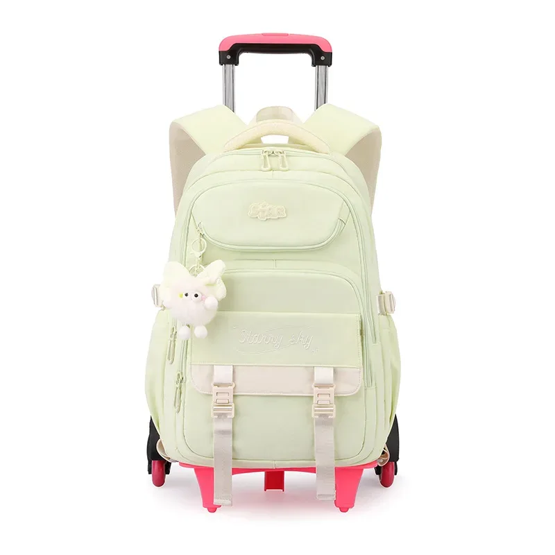 sac à dos scolaire pour enfants avec roulettes, sac à dos à roulettes pour filles, sac à dos d'étudiant, 2/6 roues, sac à dos scolaire à roulettes, sac à livres pour enfants