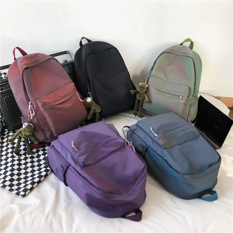 nouveau sac à dos femme mode nouveau sac à dos unisexe grande capacité sac à dos pour ordinateur portable en nylon dame cartable mignon étudiant sac