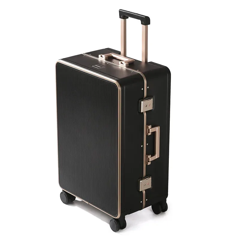 valise de mode 24 pouces avec cadre en aluminium et coque en pc durable, valise à roulettes grande capacité 28 pouces sur roulettes silencieuses, bagage 20 pouces