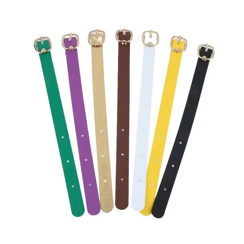 sangles multicolores pour étiquettes de bagages en pu, boucles en alliage, étiquette de bagage étanche, ultra légère, résistante à l'usure, pour voyage d'affaires