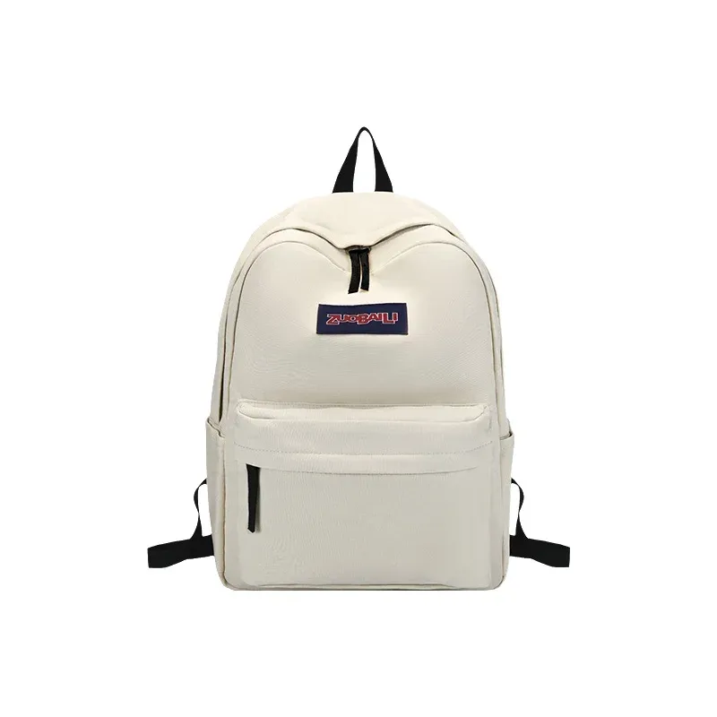 sac à dos de voyage décontracté pour l'extérieur, léger, résistant à l'usure, grande capacité, sac à double bandoulière, style simple, en tissu oxford, pour étudiants