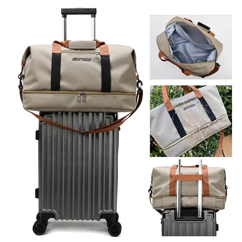 markroyal sacs de voyage tendance pour femmes, sac de sport grande capacité pour hommes, sac messager imperméable pour femmes, sac sec et sac humide, dropshipping