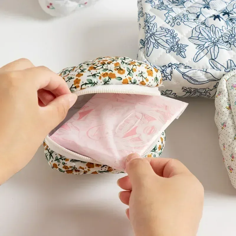 pochette de rangement pour serviettes hygiéniques, pochette menstruelle féminine, sac de rangement portable pour tampons, mini pochette de rangement pour maquillage et rouge à lèvres