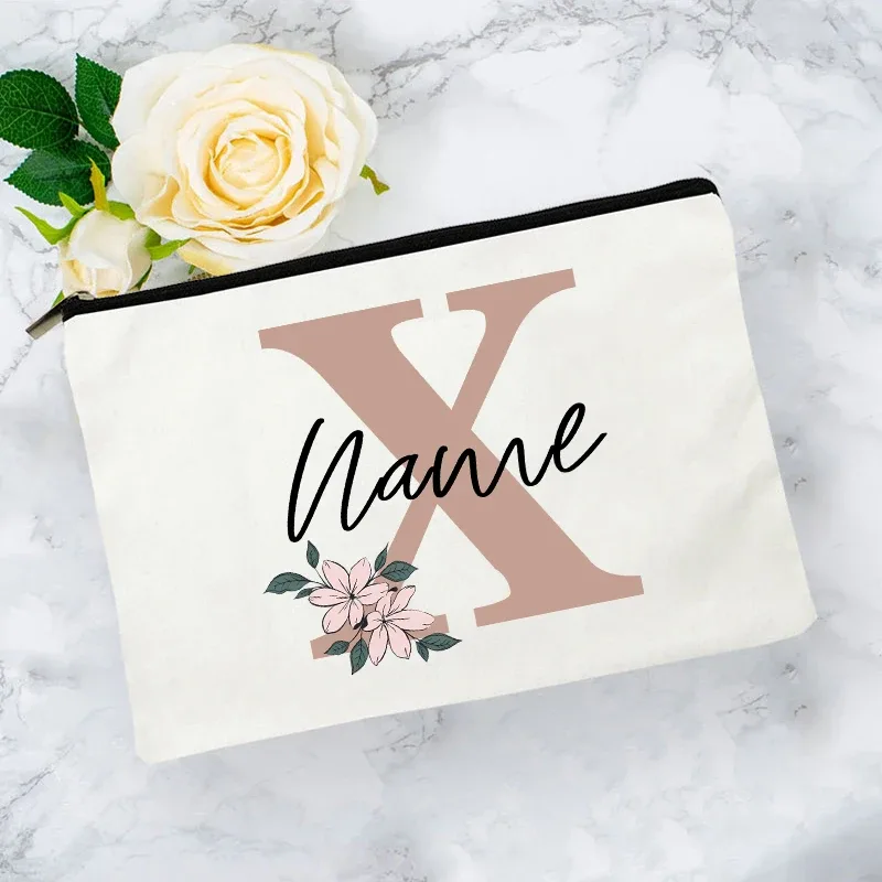 trousse de toilette personnalisée avec nom, impression de lettres, essentiels de voyage pour enfants, trousse à crayons pour l'école et le bureau, cadeau pour enseignant