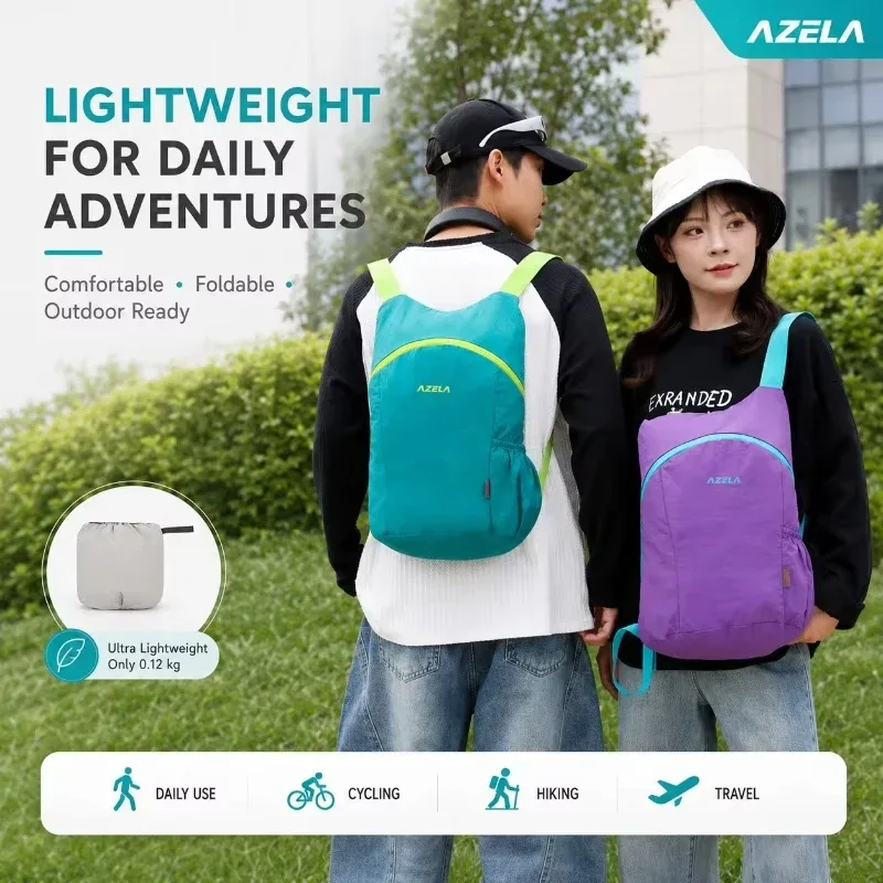 sac à dos pliable ultraléger pour l'extérieur, imperméable, pour la randonnée, le voyage, le camping, sac à dos portable pour femmes, sac de jour décontracté