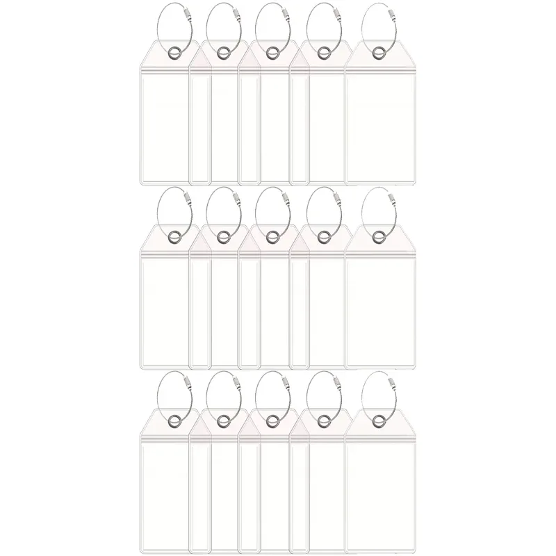 étiquettes transparentes pour bagages de croisière, étiquettes de bagages de voyage imperméables en pvc avec boucles, porte-clés pour une identification facile, 5 à 25 pièces
