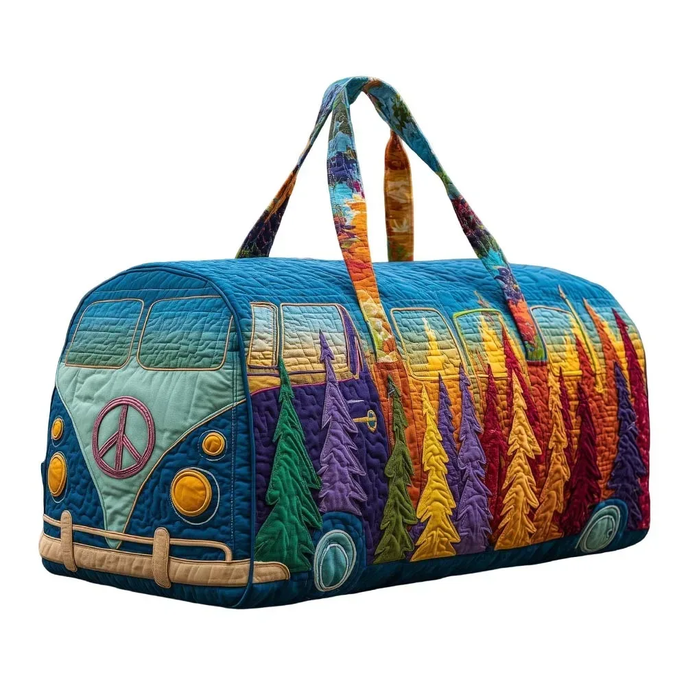 sac de voyage matelassé en coton, style hippie, design 3d, sac de sport, imprimé champignons, motif grenouille, sac de week-end, pour une nuitée