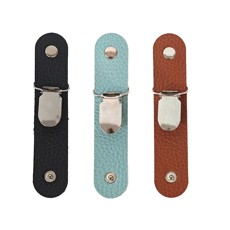 clip de sac en cuir pu pour voyage, clips pour chapeau, bagages, sac à main, sac à dos, support multifonctionnel, accessoires de plage et d'extérieur