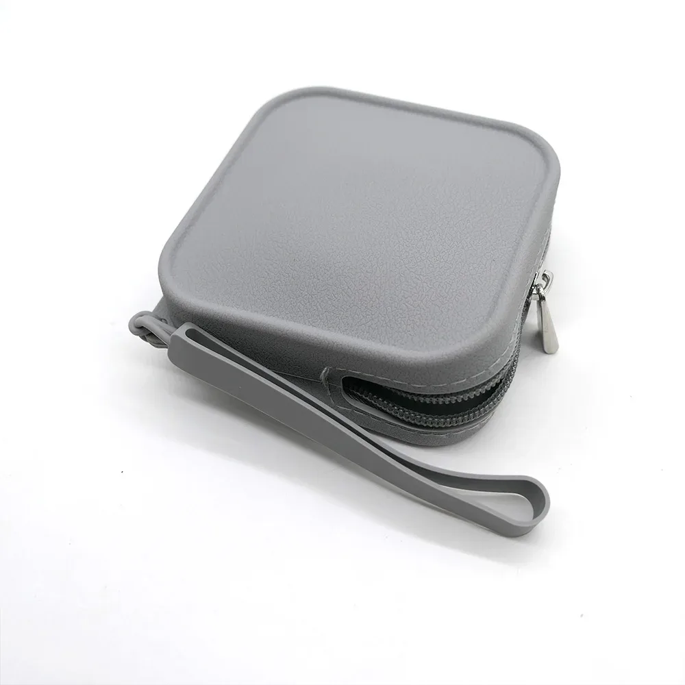 sac de rangement cosmétique carré en silicone grande capacité, étui de voyage portable et étanche pour pinceaux de maquillage et cosmétiques
