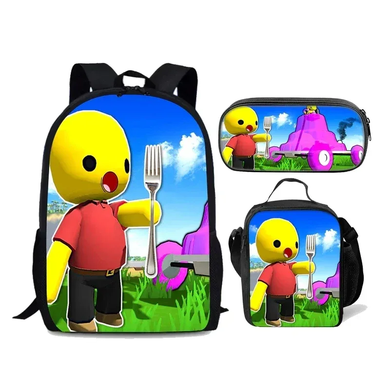 wobbly life – sac à dos d'école, sac à déjeuner, trousse à crayons, ensemble cadeau pour enfants étudiants