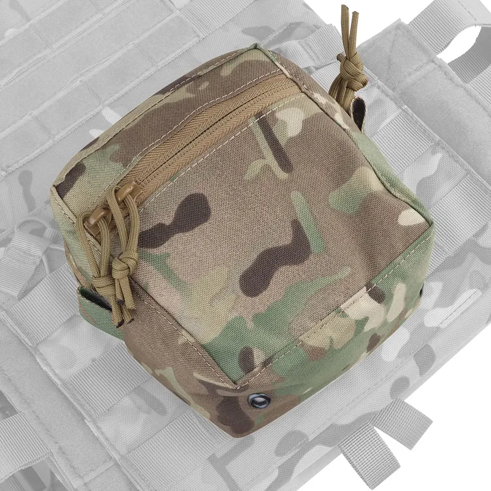 Pochette GP d'extérieur carrée, petit sac divers, sac de rangement à fermeture éclair MOLLE