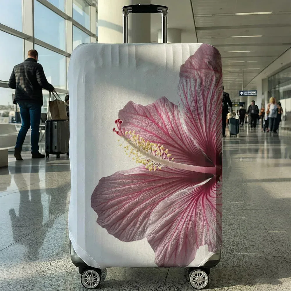 housse de protection pour bagages à motifs floraux, adaptée aux bagages de 18 à 32 pouces, avec protège-poignées, accessoires de voyage