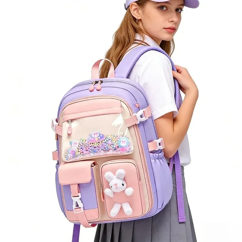 sac à dos ergonomique pour filles, idéal pour l'école, design simple et léger, pour les classes de cp à la 6ème