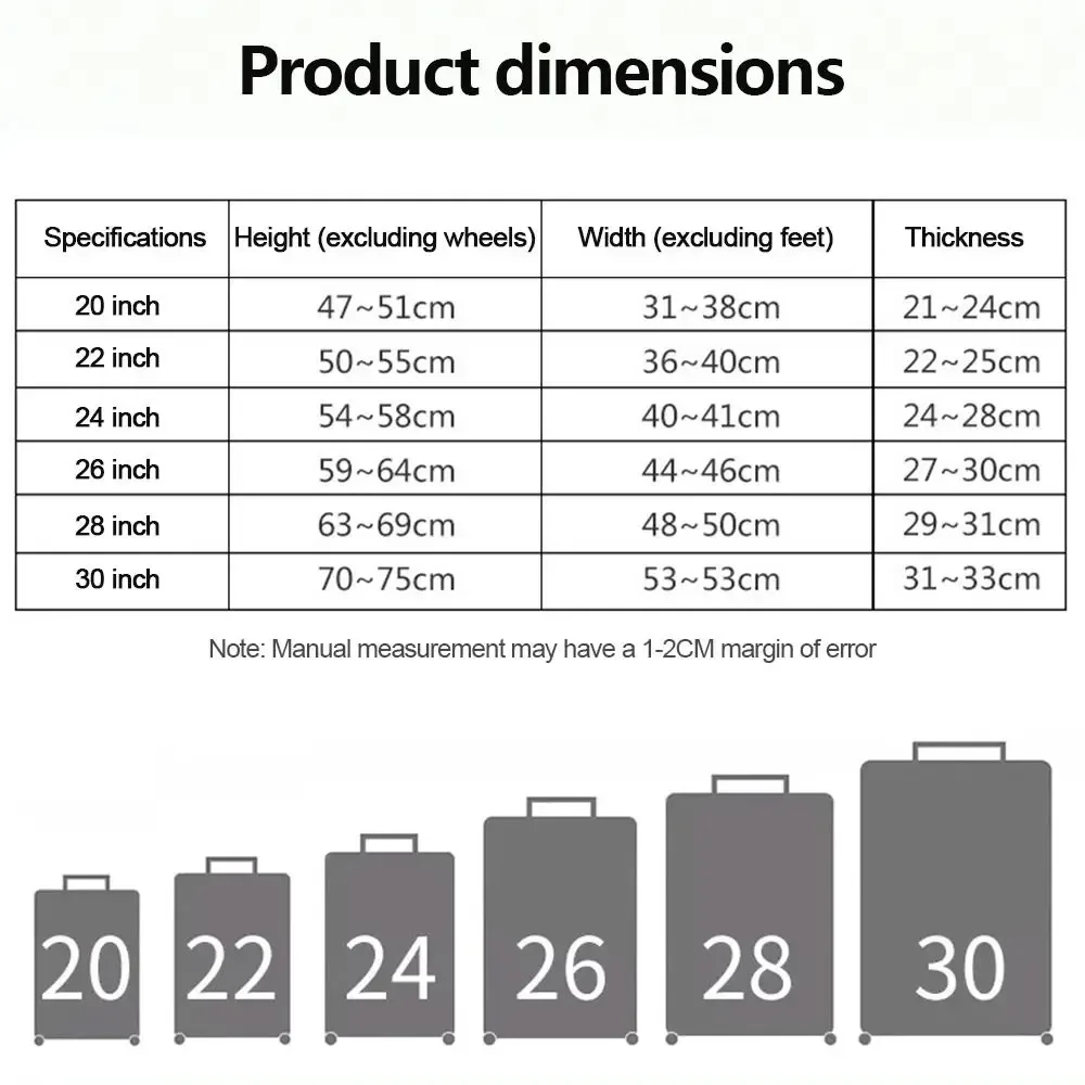 housse de protection pour bagages durable, entièrement transparente, imperméable, anti-poussière, housse de protection pour valise en pvc