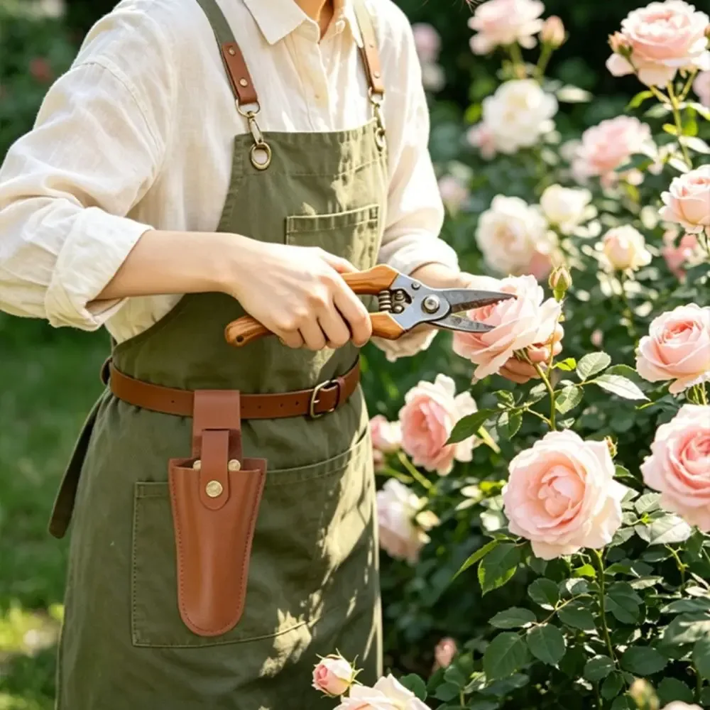 étui de rangement en cuir pu pour ciseaux, avec passant de ceinture, housse de protection pour pinces à cuir, support portable pour ciseaux de jardin à boucle boutonnée