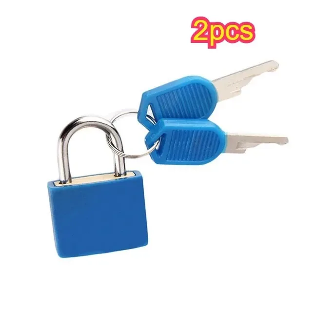 mini cadenas coloré à noyau en cuivre avec clé pour bagages, valises, sacs à dos, agendas, tiroirs, armoires, casiers de rangement – petit cadenas de sécurité