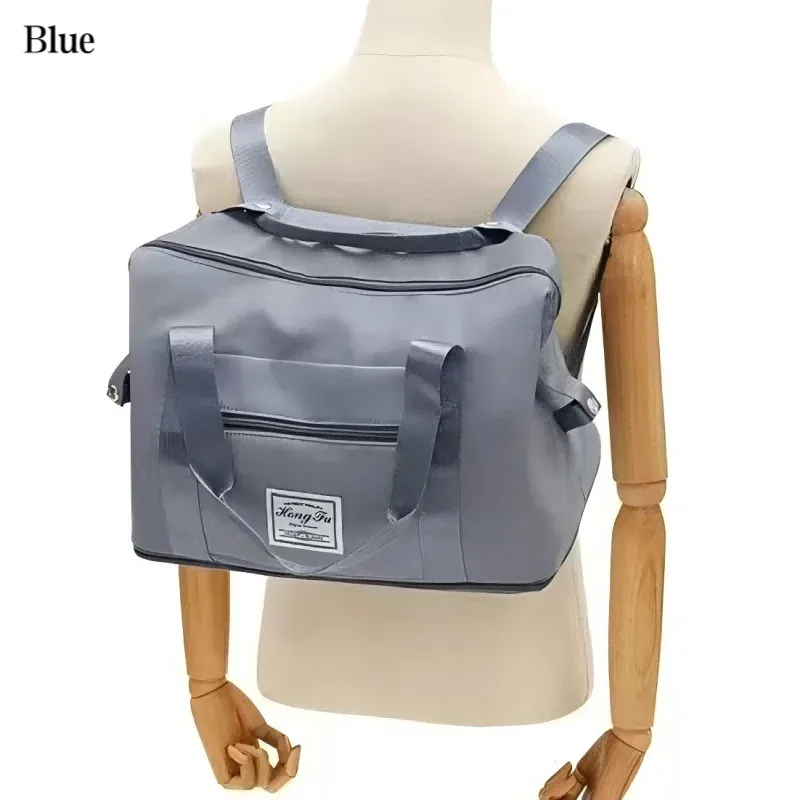 sac de voyage à double épaule extensible de grande capacité, sac de tri de bagages avec séparation sec/humide, adapté aux voyages d'affaires.