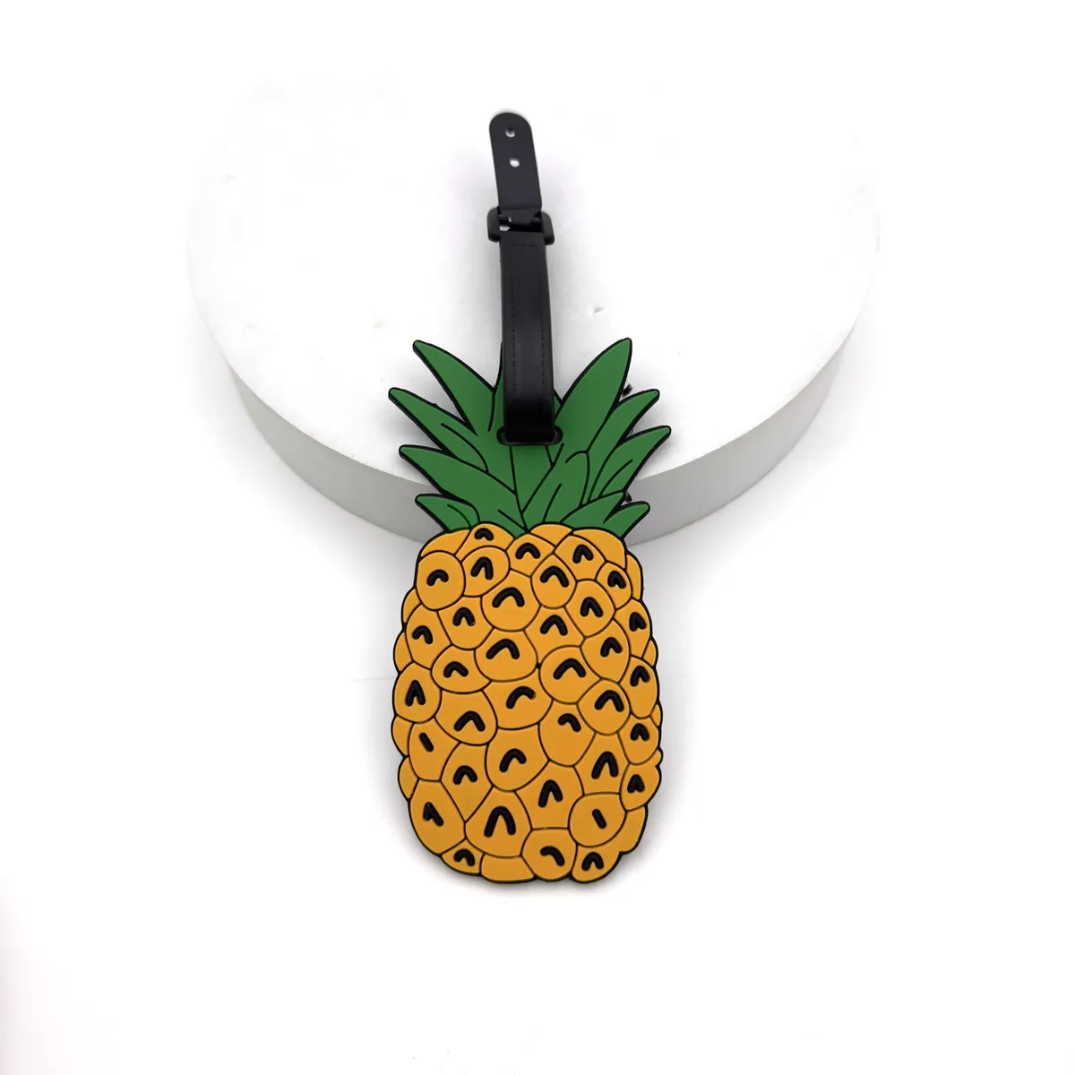 étiquette de valise ananas mignonne, accessoires de voyage, étiquette de bagage en gel de silice, support d'identification de valise, étiquette d'embarquement, 1 pièce/2 pièces/6 pièces