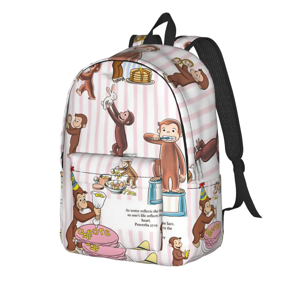 sac à dos curious george dessert activity stickers, sacs à dos de voyage pour filles, sacs d'école kawaii, gra
