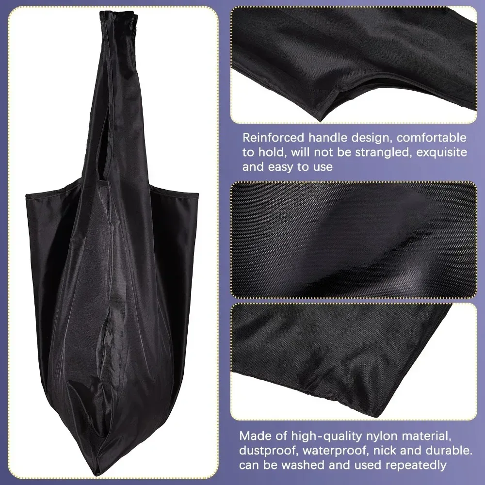 sacs de courses réutilisables extra larges, lavables, en nylon résistant, pliables, imperméables, écologiques, sacs de voyage, pochette de rangement