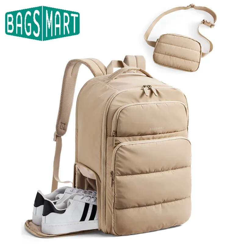BAGSMART 35L sac à dos de voyage pour hommes 17.3 pouces sac à dos de transport approuvé au vol résistant à l'eau sac à dos décontracté pour les femmes